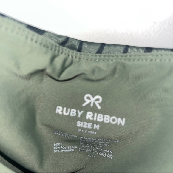 ruby ribbon sport ankle leggings Olive And Black High Waist Zebra Print Size Med - Picture 2 of 3